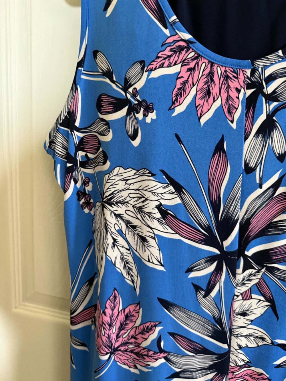 Attitudes by Renee Petite Large 2-Piece Tunic & Pants Set β Blue Large Petite